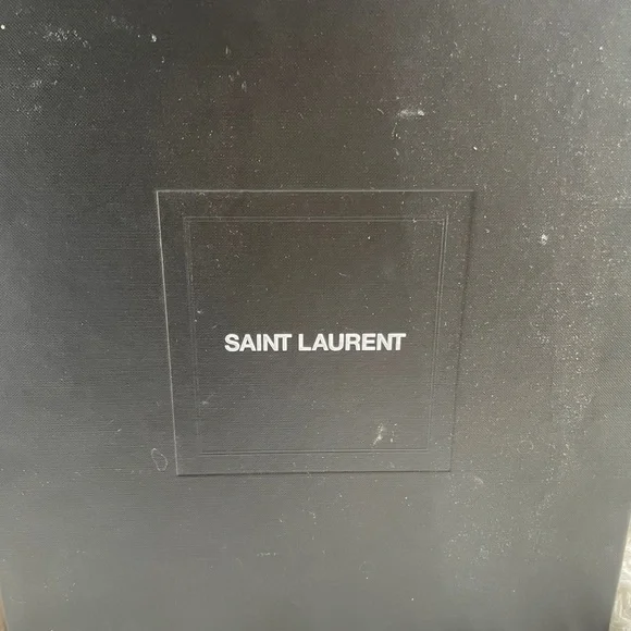 Saint Laurent Black Ankle Boots with Silver Heel - Picture 9 of 15